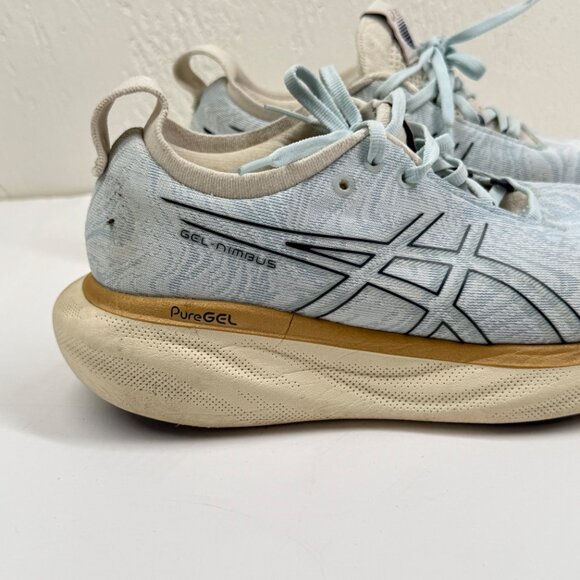 Asics Womens Gel Nimbus 25 Running Shoes Light Blue Mesh Performance Wear Size 8 - Picture 4 of 16